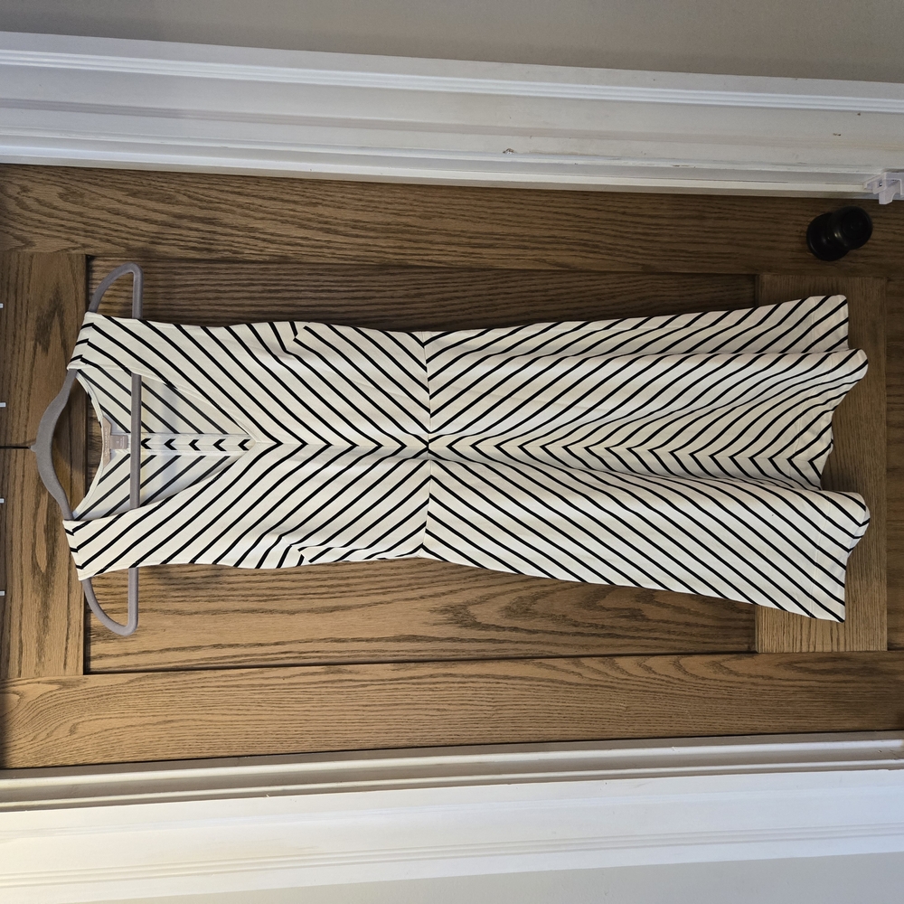 Chic Black and White Striped Dress